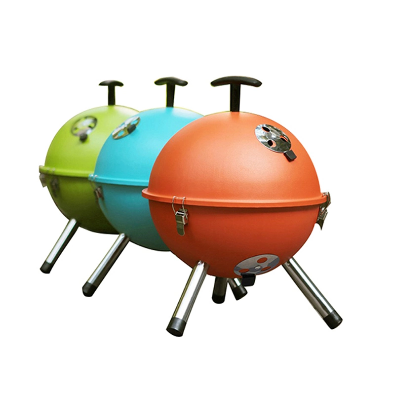 OEM Metal Mini Football Barbecue Grill Portable Kettle BBQ Grill