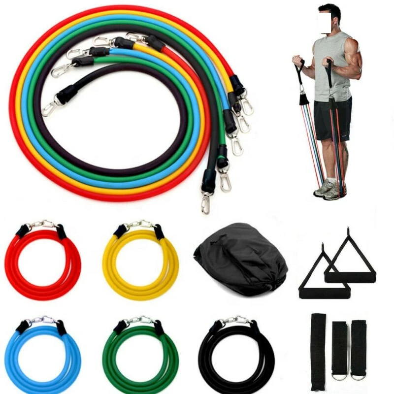 Hot Sales Gym Tools Resistance Bands Set 150lbs Pull Rope Gym Equipment Exercise Workout Fitness Sports with Handles Custom Logo