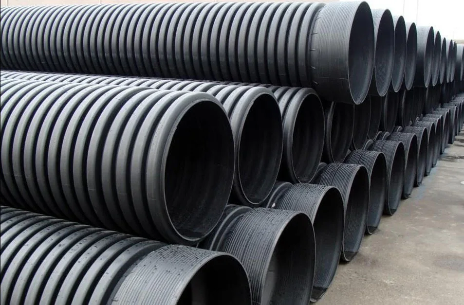 2019HDPE PE Double Wall Corrugated Pipe for Drains, Sewer