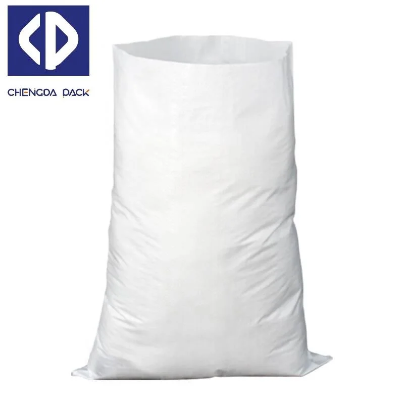 Laminado blanco de la bolsa de rafia bolsas tejidas PP 50 Kg de arroz de alimentación de aves de corral bolsa
