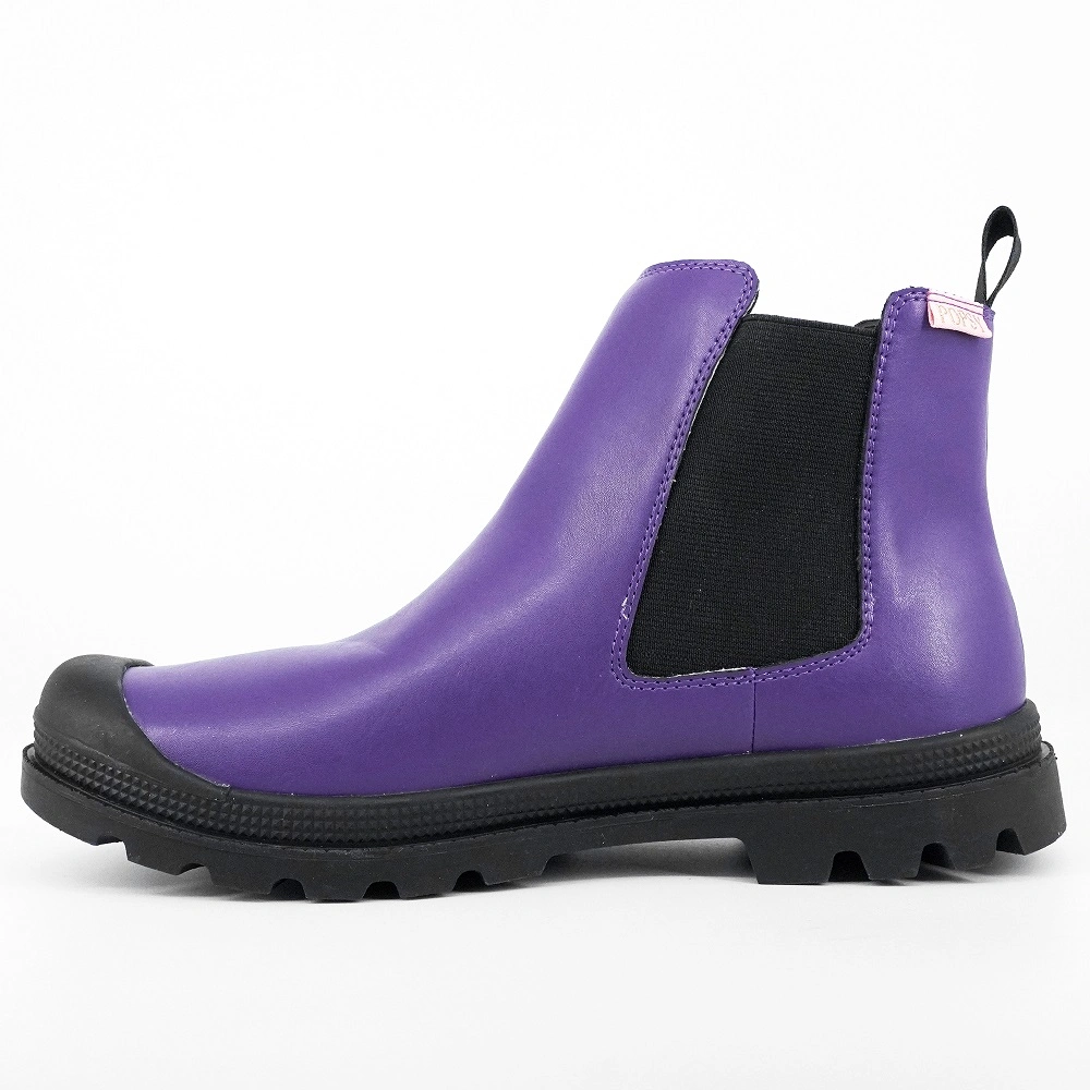 Trending Outdoor Lady Waterproof Boots Ankle Purple Woman PU Shoes for Women