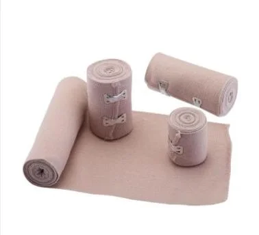 OEM Bandage élastique médical en coton compressif en spandex avec clips.