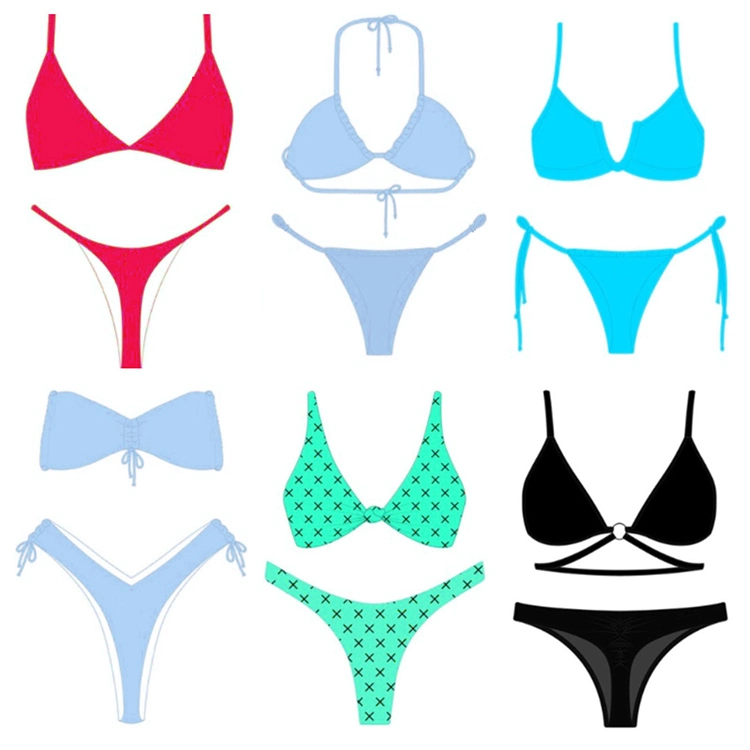 Fabricantes mujeres Diseño a medida Luxury Bikini Sexy Set Eco friendly Traje de baño ropa de playa