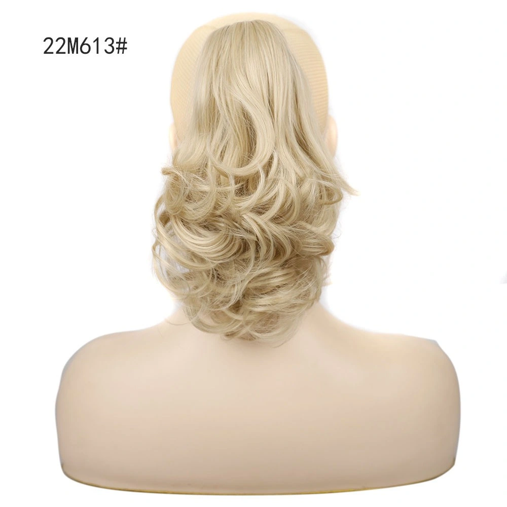 Hitzebeständiges synthetisches Haar 12inch Wavy Claw Clip in / auf Pferdeschwanz Haarverlängerungen