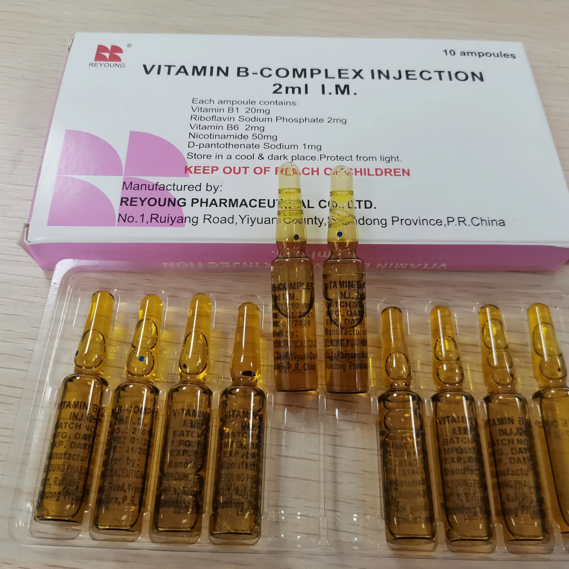 GMP Certified Vitamin B Complex Injection 2ml, 3ml