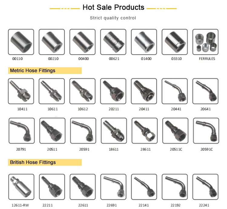 26711 Jic Female 74 Cone Seat SAE J514 Jic Female Hose Fitting Hydraulic Parts Jic Thread Carbon Steel Swaged Hose Fittings