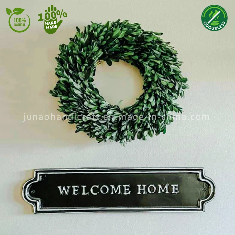 100% Natural Preserved Boxwood Real Foliage Wreath Timeless Design Home Decorative Accents