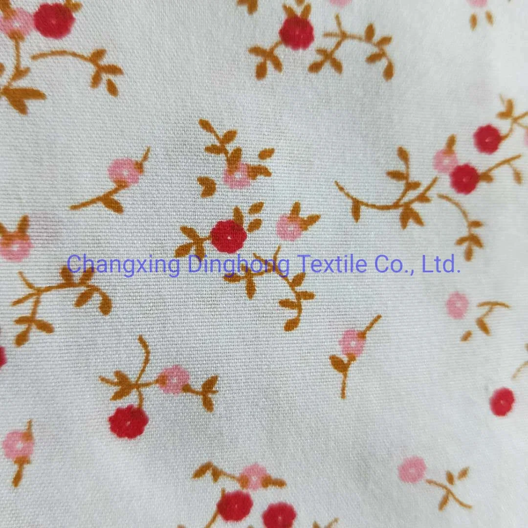 Le pigment de l'impression Tissu avec petite fleur textile polyester