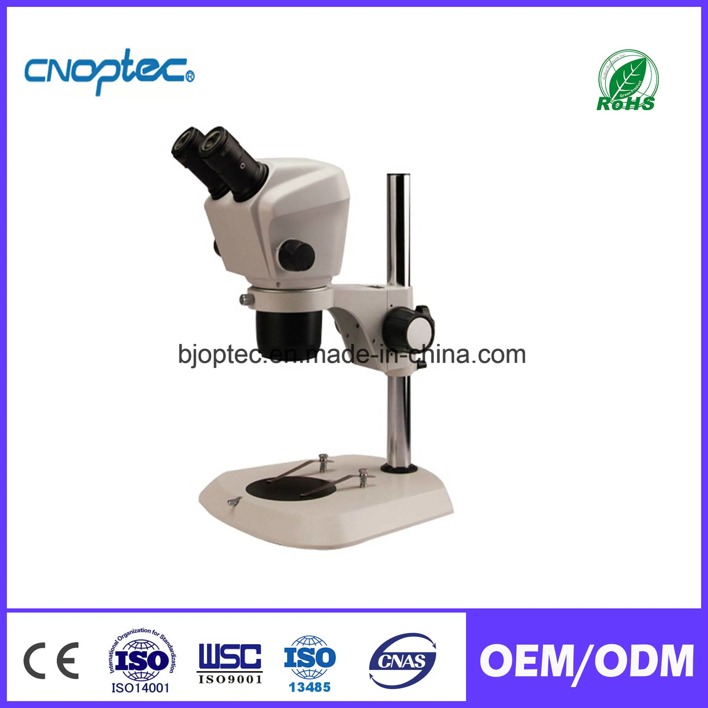 Microscópio estéreo com zoom 0.68-4.6 para a fábrica profissional