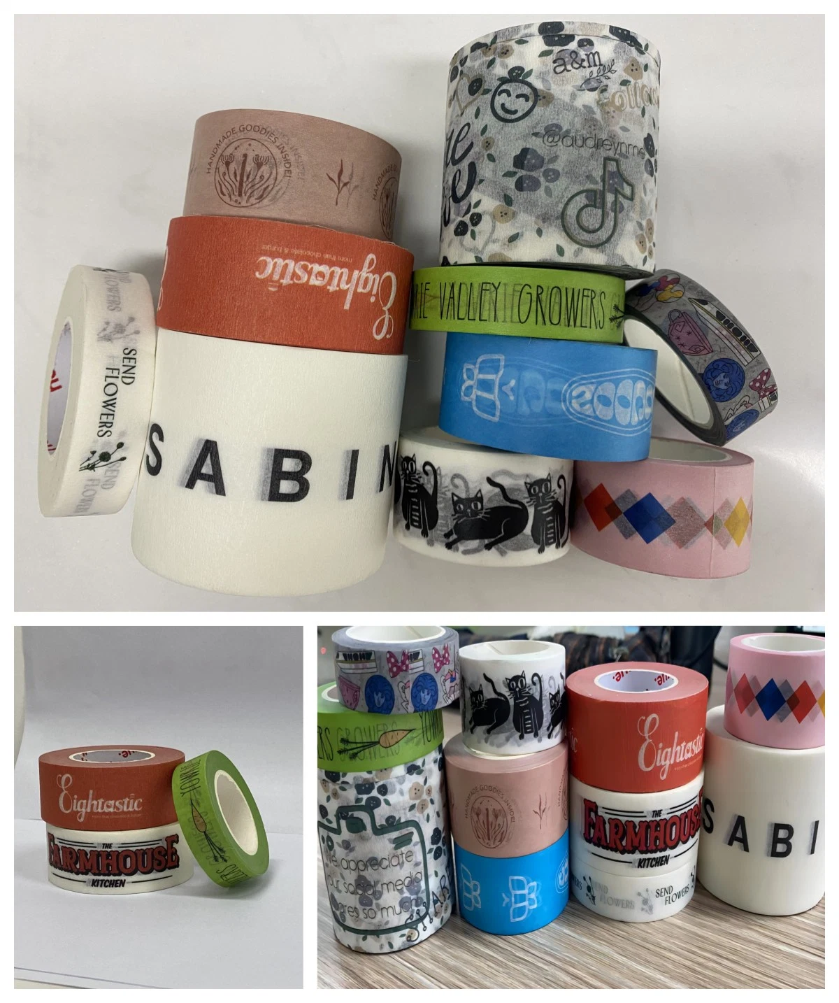 OEM Colorful Japanese Paper Masking Adhesive Washi Tape Sticker Stationery Use for Gift Wrapping and Decoration
