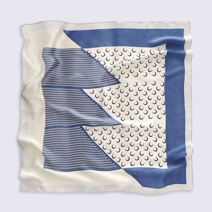 Impresos personalizados Hand-Rolled Pañuelo de seda