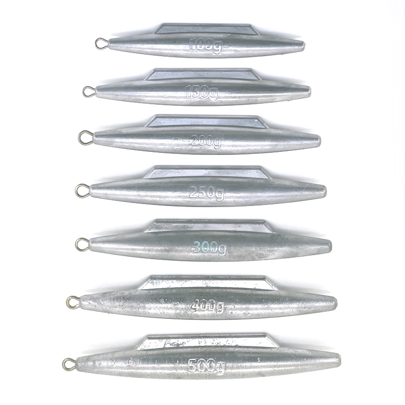 100g-500g Submarine Shaped Lead Sinker with Loop Fishing Sinker Fishing Weights