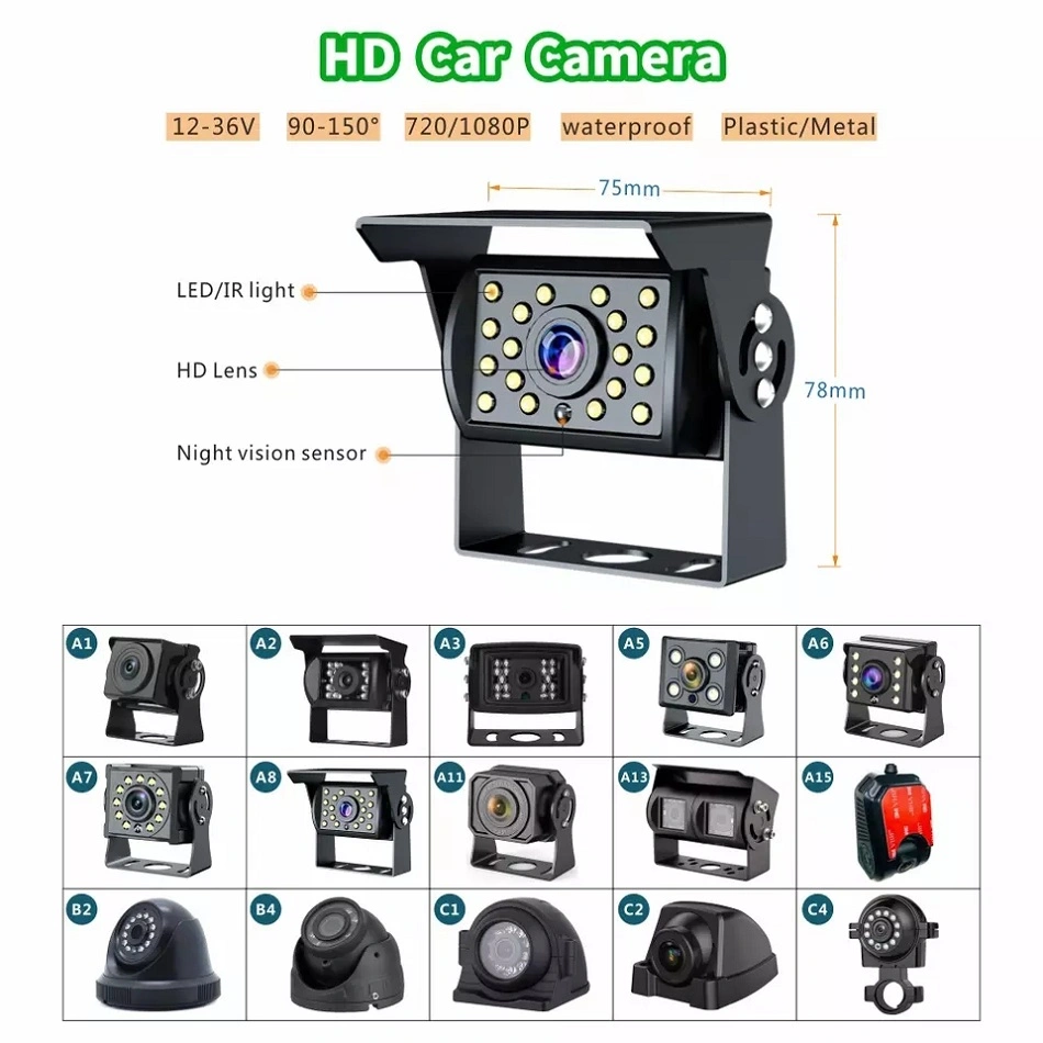 جودة عالية IP67 7 بوصة Ahd1080 مع سيارة شاحنة BSD الكاميرا اللاسلكية للعرض الخلفي