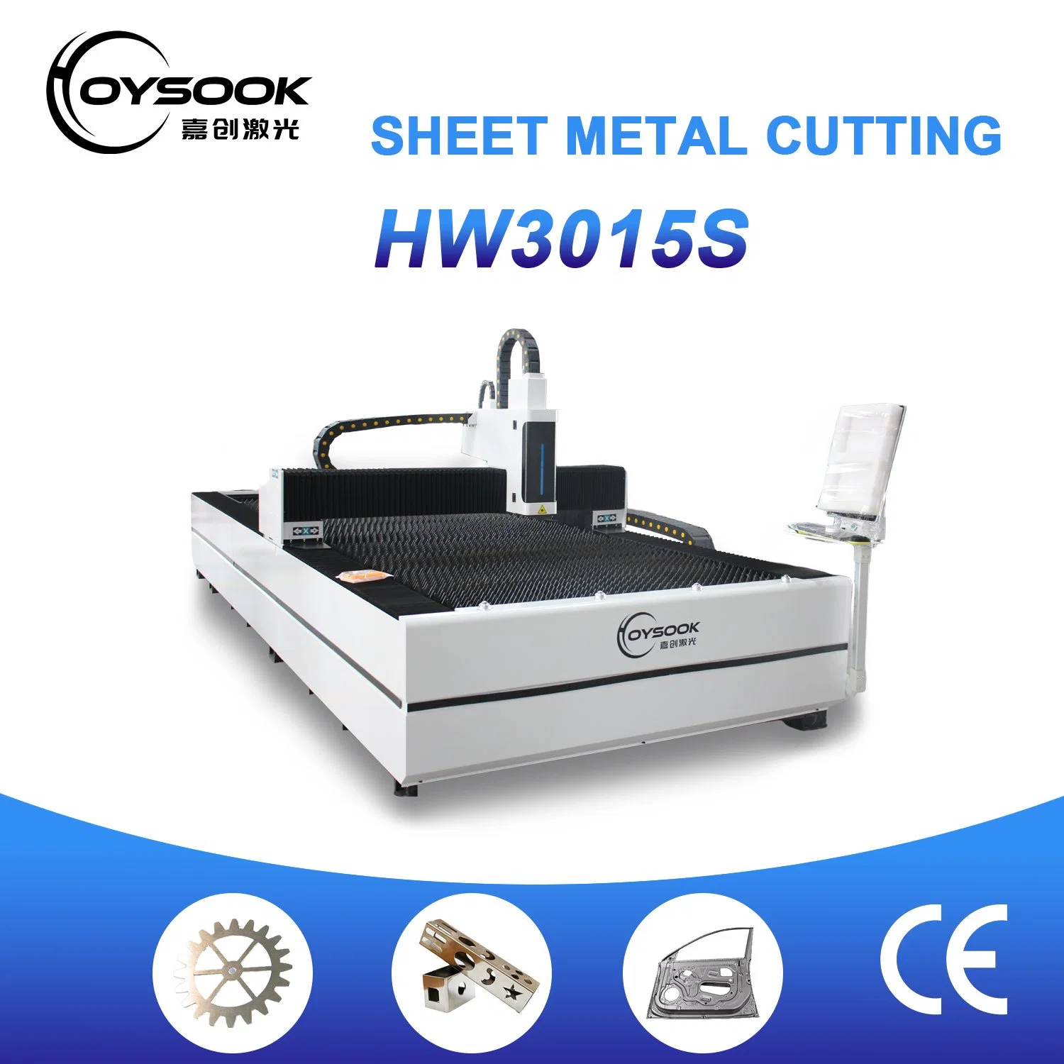 Metal Sheets Aluminum/Copper CNC Fiber Laser Cutting Machine Stainless Kitchenware Products