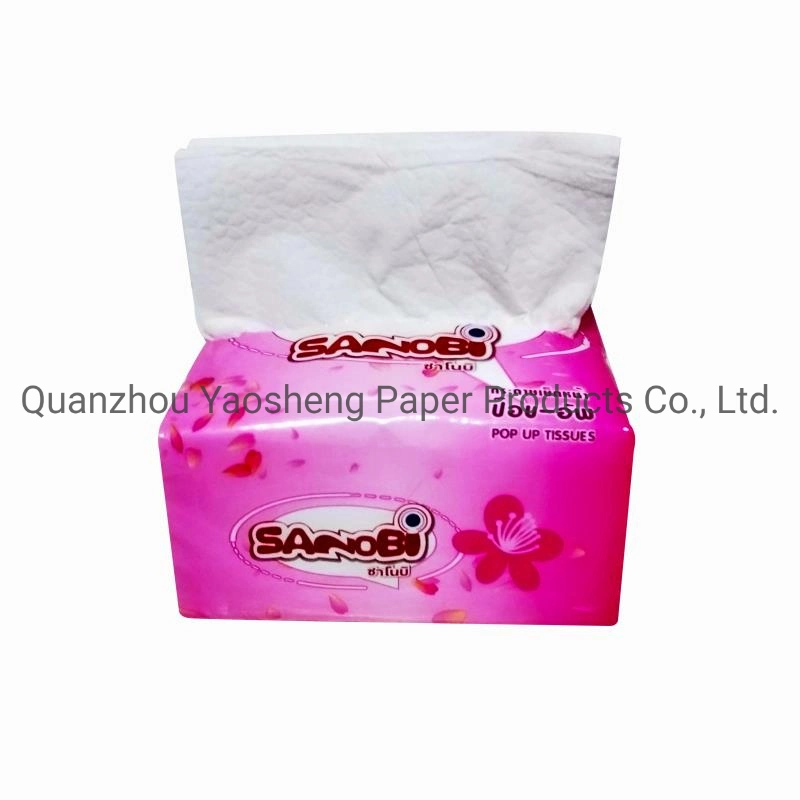 Custom Soft Pack Facial Tissue Paper 2ply 100% Virgin Pulp Material 300 Sheets