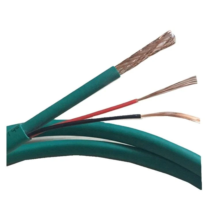 Green Coaxial Wire Kx6 +2c Coaxial with Power TV Cable