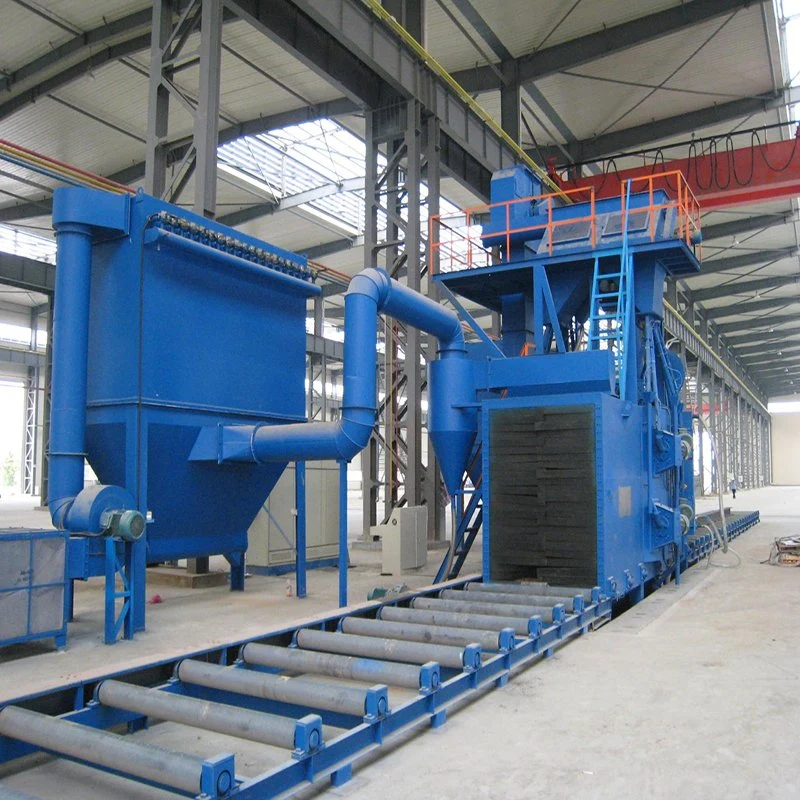 Continuous Feed Tunnel Type Steel Wire Mesh Belt Shot Blasting Machine, Commercial Sandblaster for Sale