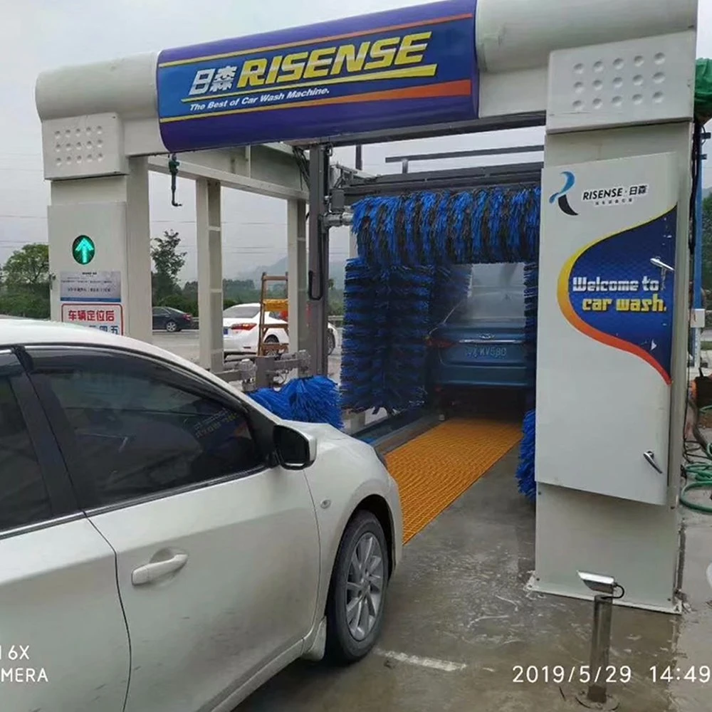 qingdao risense túnel automático completo equipo de lavado de coches 7 cepillos en venta