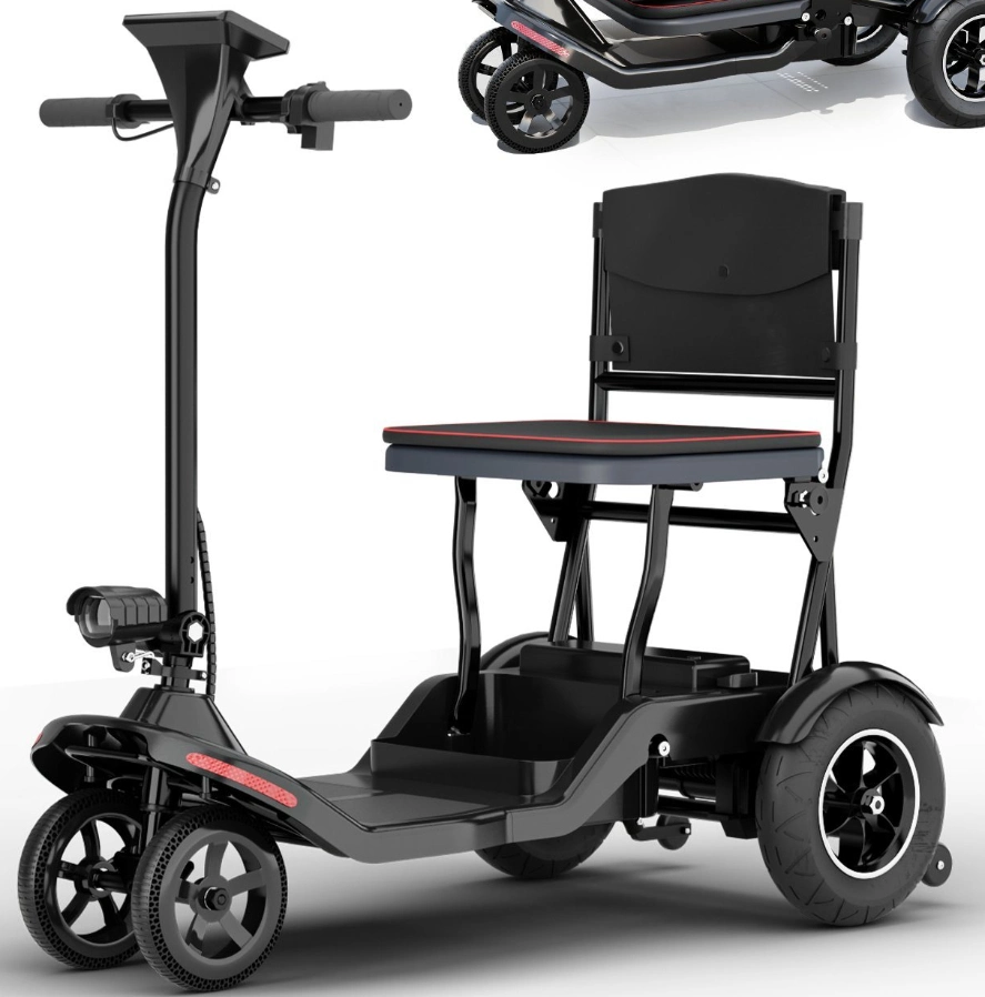 Adult Fold Four 4 Wheel Trike Disabled Handicapped Electric Tricycle for Elderly