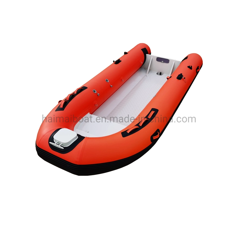 12.8FT 3.9m Aluminum Alloy Rigid Hull Rib Boat Orca Hypalon Inflatable Boat Offshore Rescue Boat Training Boat Speed Boat Motor Boat Outboard Engine Boat