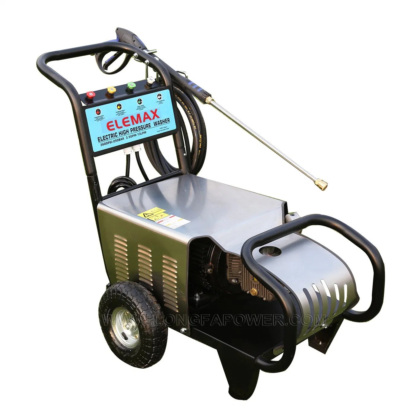 Elemax 3600psi 50Hz 60Hz 220V 380V Portable Electric Mobile Home High Pressure Cleaning Car Washer Washing Machine Equipment for Garden Sale Price