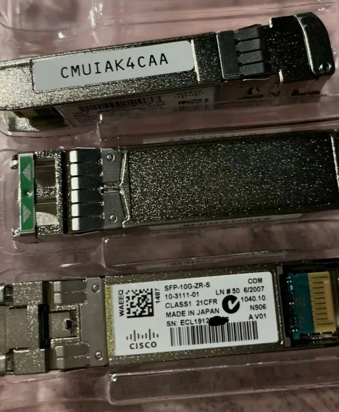 Módulo transceptor SFP Cisco SFP-10g-ZR-S Nuevo sellado