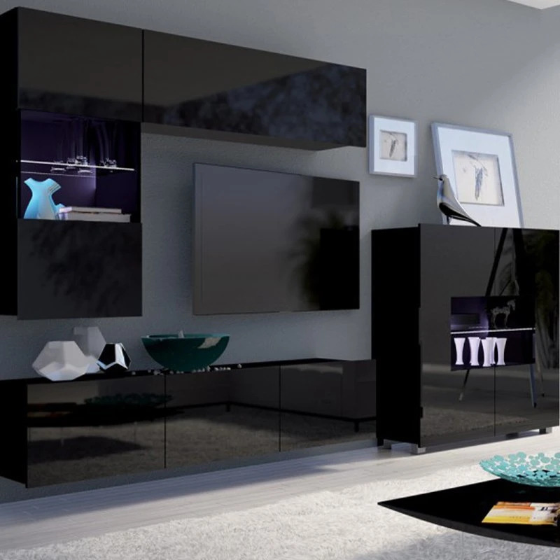 Modern Crushed Diamond Mirrored TV Stand Sparkling Crystals TV Stand with Storage Cabinet for Home Hotel Furniture