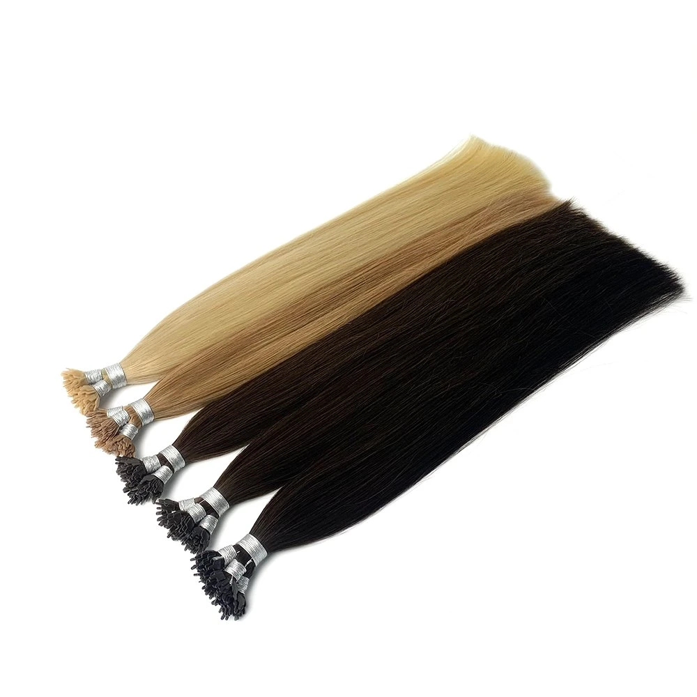 Raw Double Drawn Wholesale/Supplier Remy Russian 100 Human Y Tip Hair Extension