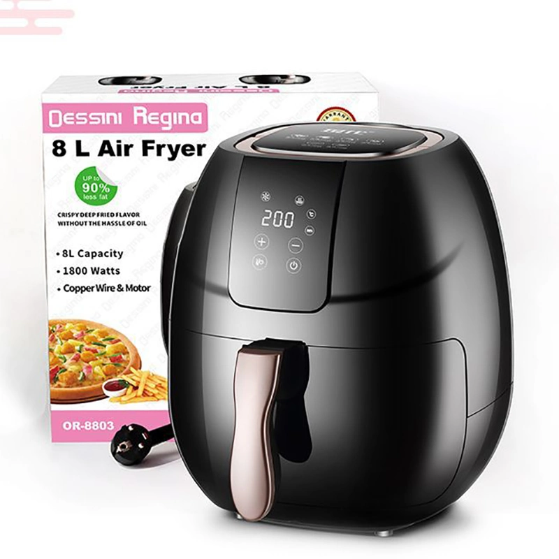 Heißer Verkauf Luft Fritteusen Haushalt Digital Display Luft Fritteuse 8 Liter Öl frei elektrische Deep Smart Air Fritteusen für Küche Airfryer