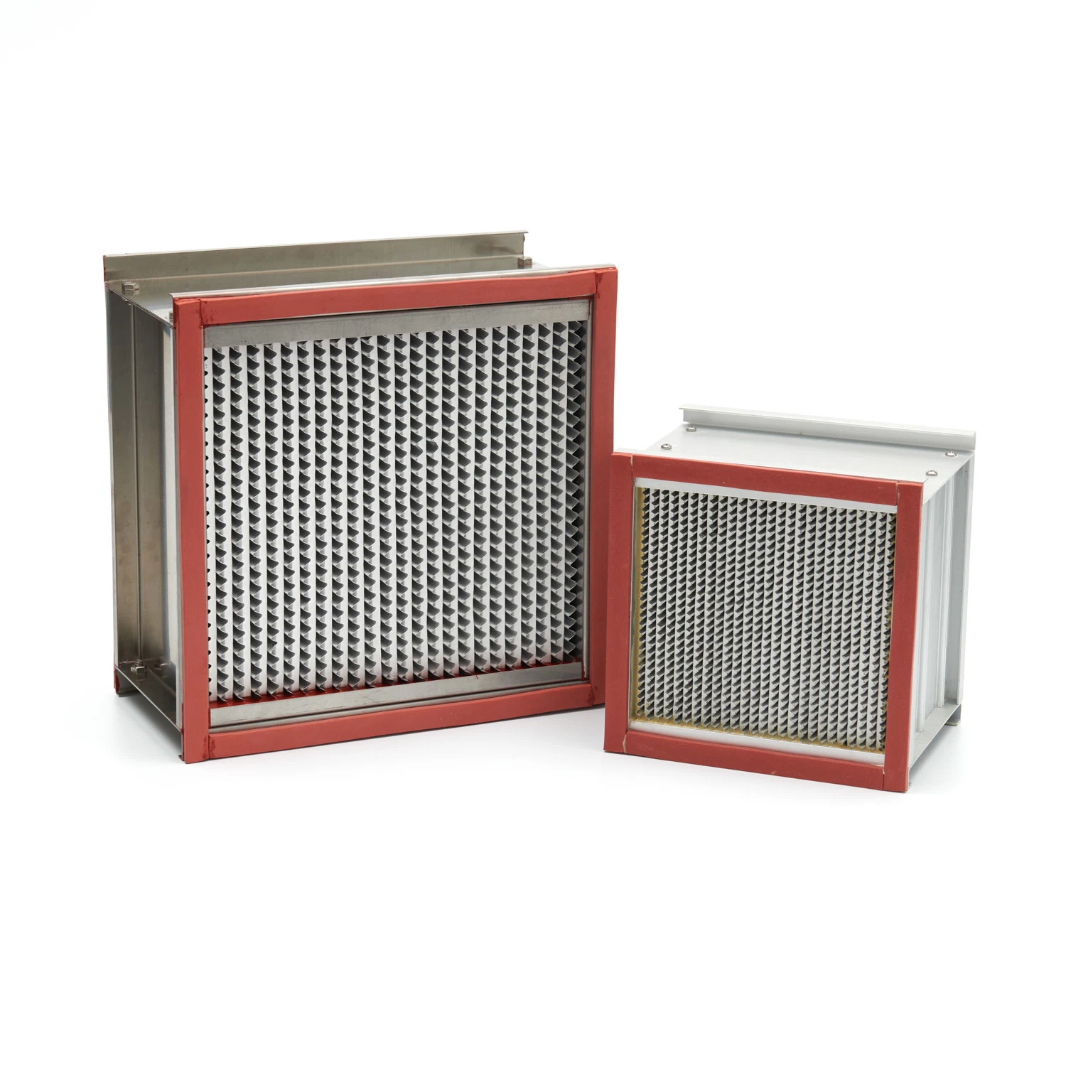 Glassfiber Media High Temperature HEPA Filter with SUS Frame and Aluminum Separators