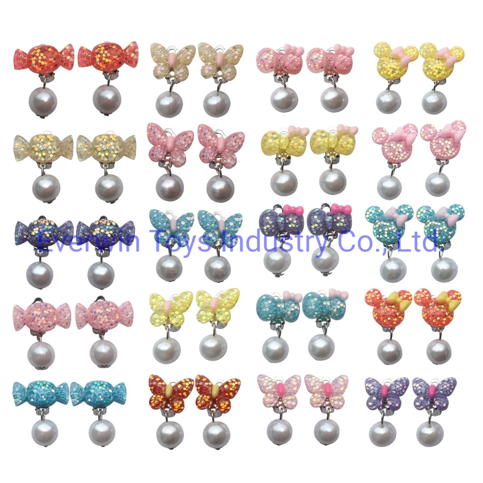 Mädchen Geschenke DIY Schmuck Set bunte Ohrringe Mickey Ohrringe