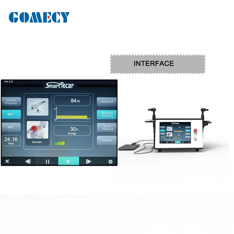 3 in 1 EMS Tecar Diathermy Extracorporeal Shockwave Therapy Machine with 448kHz