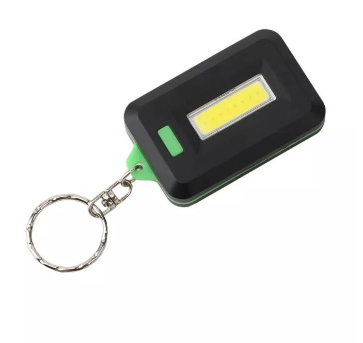 High Power COB Light Flashlight LED Work Light Mini COB Plastic Keychain