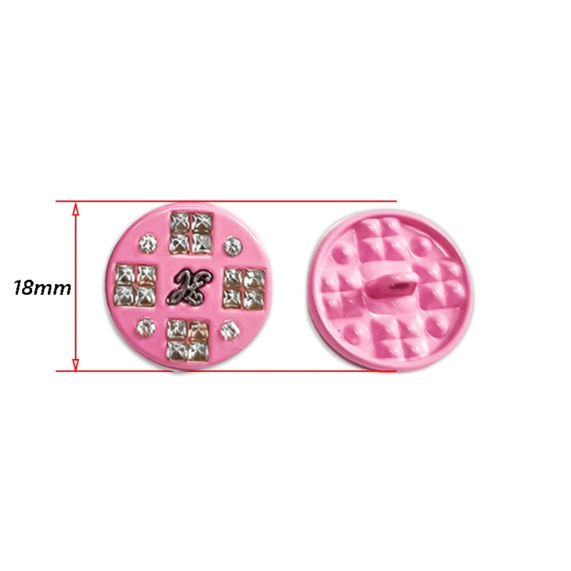 Women Garment Accessories Pink Black with Pearl Fancy Sewing Button for Jacket Coat