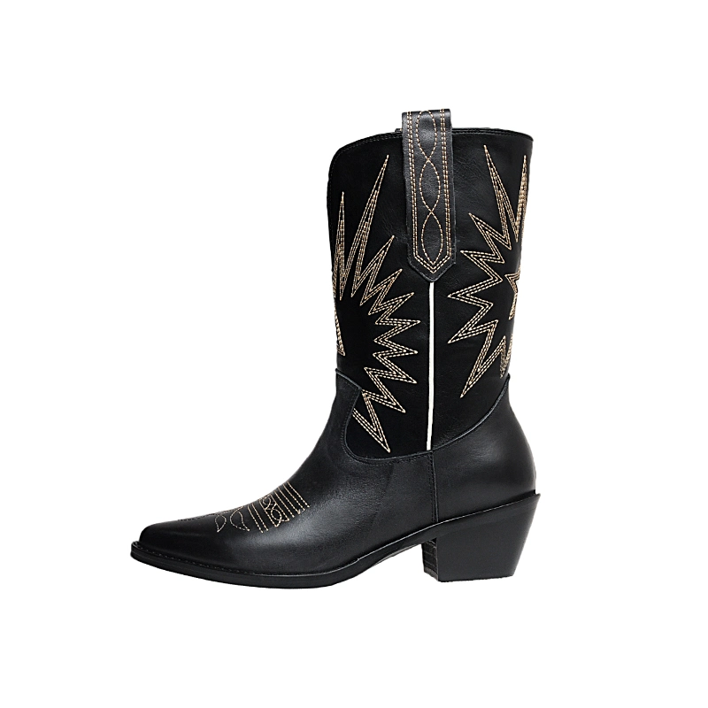 Fashion Embroidery Women Western Boots Ladies Ankle Boots Cowboy Boots