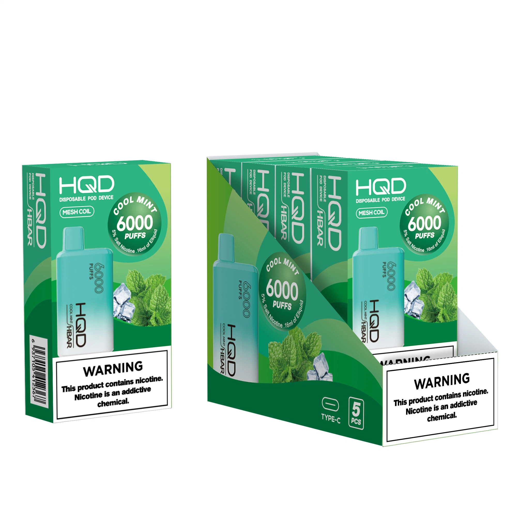 Hqd Disposable Vapes Ecigarette 1000/1200/1600/3000/4500/5000/6000/7000 Puffs From Shenzhen Factory Vapers Wape