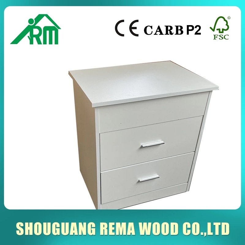 Simple Modern Europe Storage Small Cabinet Bedroom Bamboo Bedside Table with Removable Wheels and Drawer