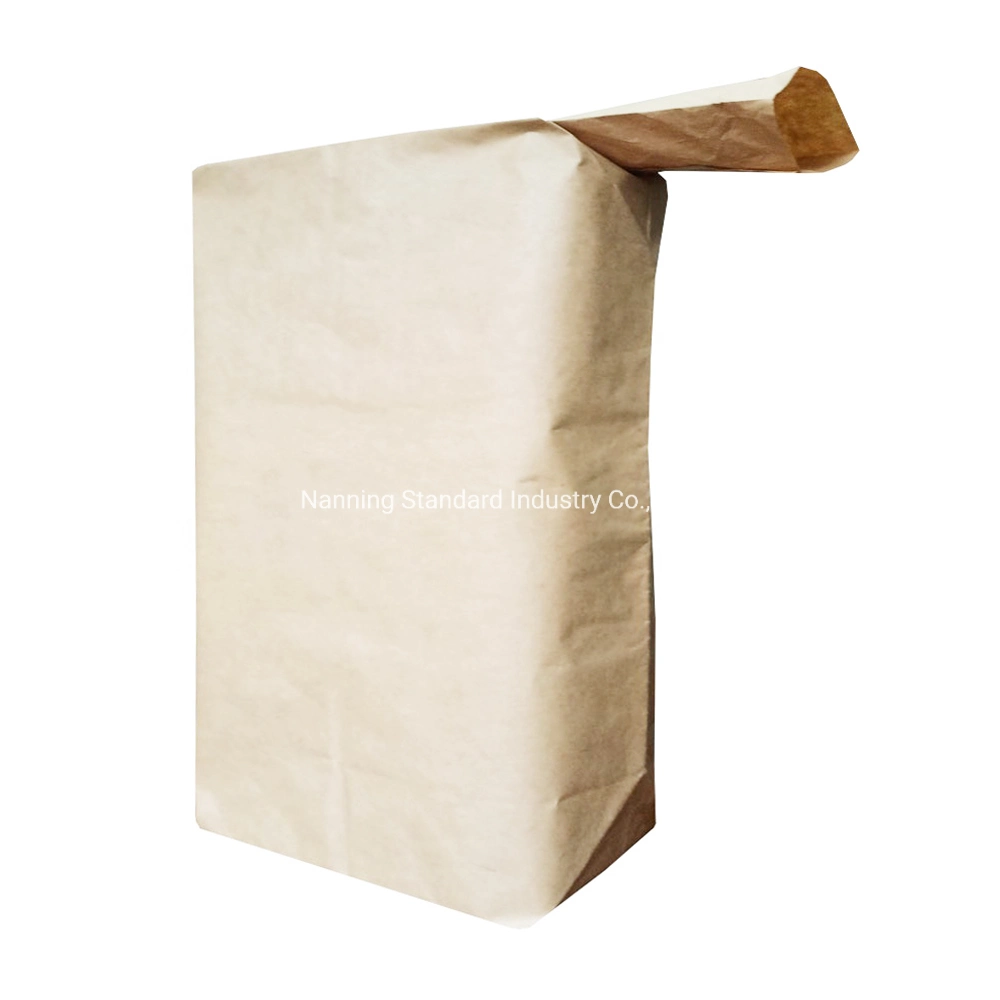 El bloque superior de la válvula de la parte inferior de la bolsa de cemento de papel Kraft