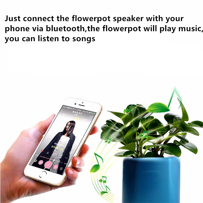 Portable Wireless Smart Music Flower Pot Bluetooth Speaker