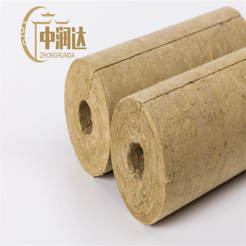 Mineral Fiber Wool Pipe Insulation Rock Wool Pipe Section for Thermal Insulation