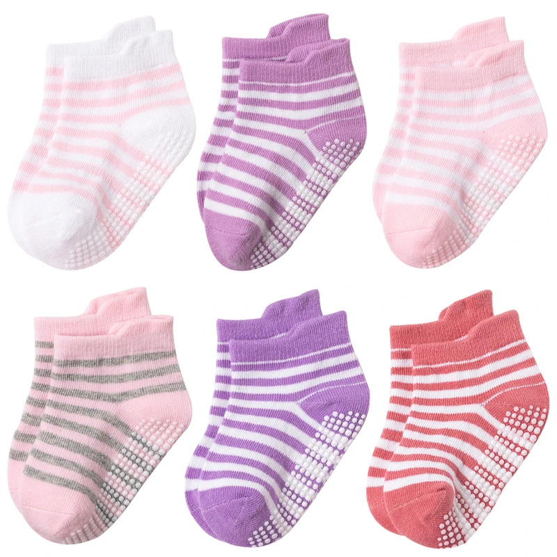 Non-Slip DOT Glue Spring Baby Boys Cotton Boat Children&prime; S Socks