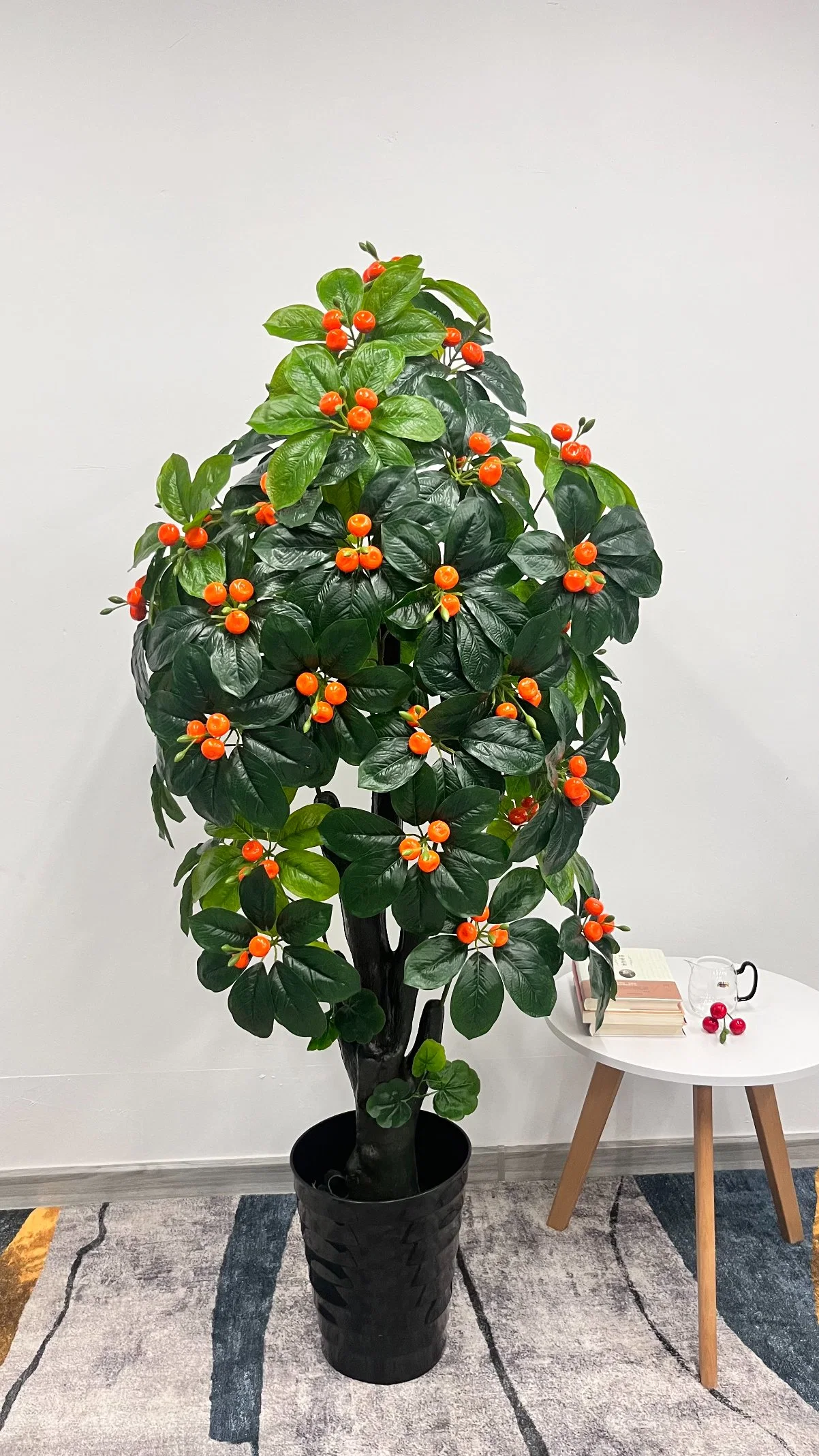 China Manufacture 42 Leaves Ruyi Arbor Yellow Cumquat Tree Customizable Artificial Simulation Decorative Plant Fruit Tre