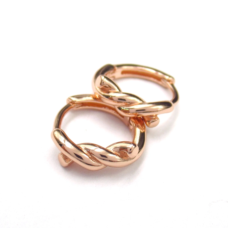 Fashion Jewelry, Rose-Gold, White, Simple Stone Earrings Plating Color Crystal