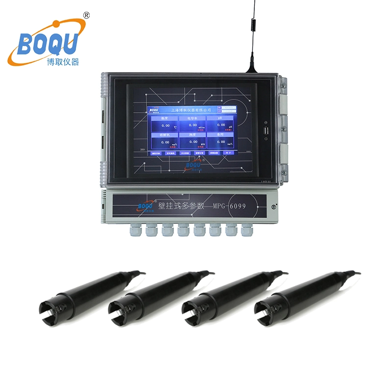 Boqu Mpg-6099 Measuring pH/Ec/Do/Ammonia for Water/Sewage Treatment Plant System Online Digital Multi-Parameters Analyzer