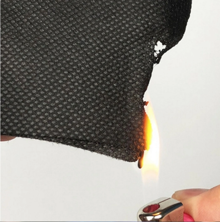Flame Retardant 100% PP Spunbond Non Woven Fabric Black Color