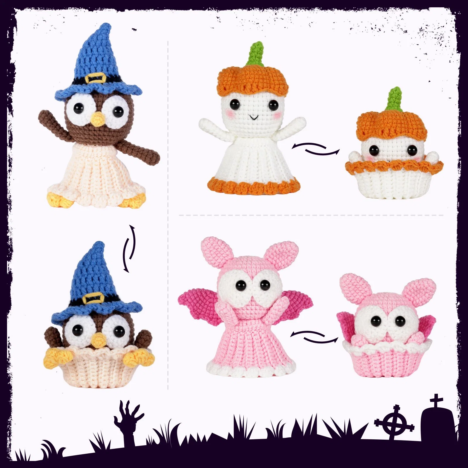 Holloween Crochet Kit DIY Knitting Kit for Beginner Promotional Gift