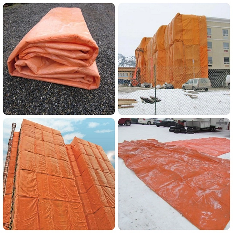 PE Construction isolée Tarp couvertures de durcissement de béton toile d'hiver isolée