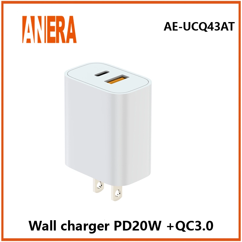 Chargeur rapide Pd 20W Adaptateur secteur avec prise EU/US/UK Chargeur mural USB C Chargeur de téléphone pour Phone 14 PRO Max 13 12 11 X Phone.