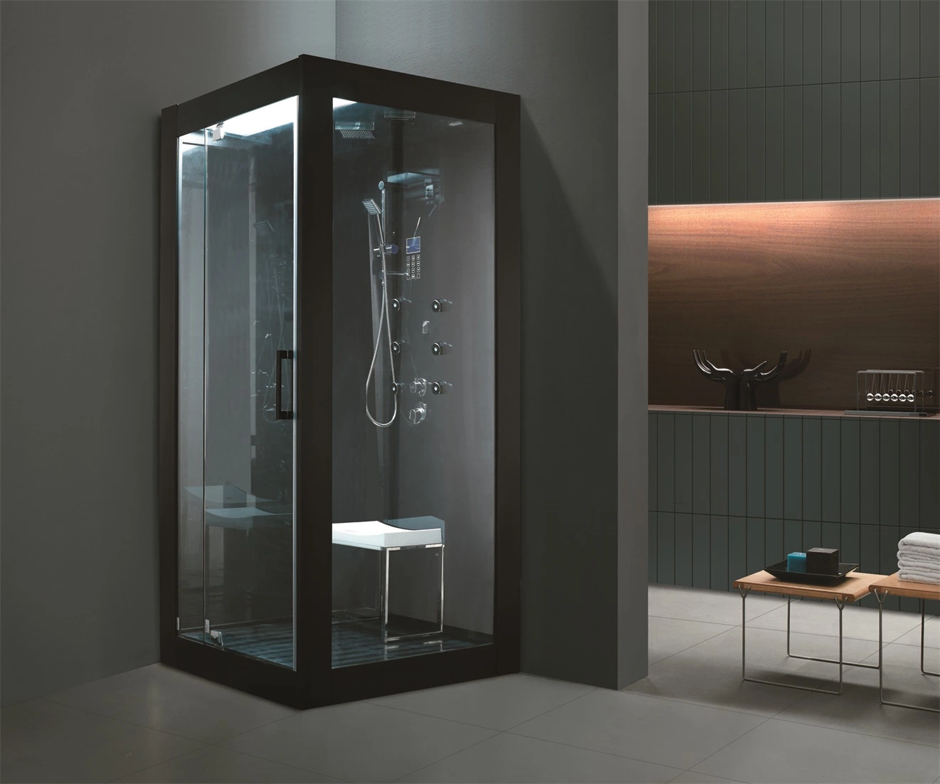 Diseño de la ciencia con bañera, ducha de vapor (M-8283)
