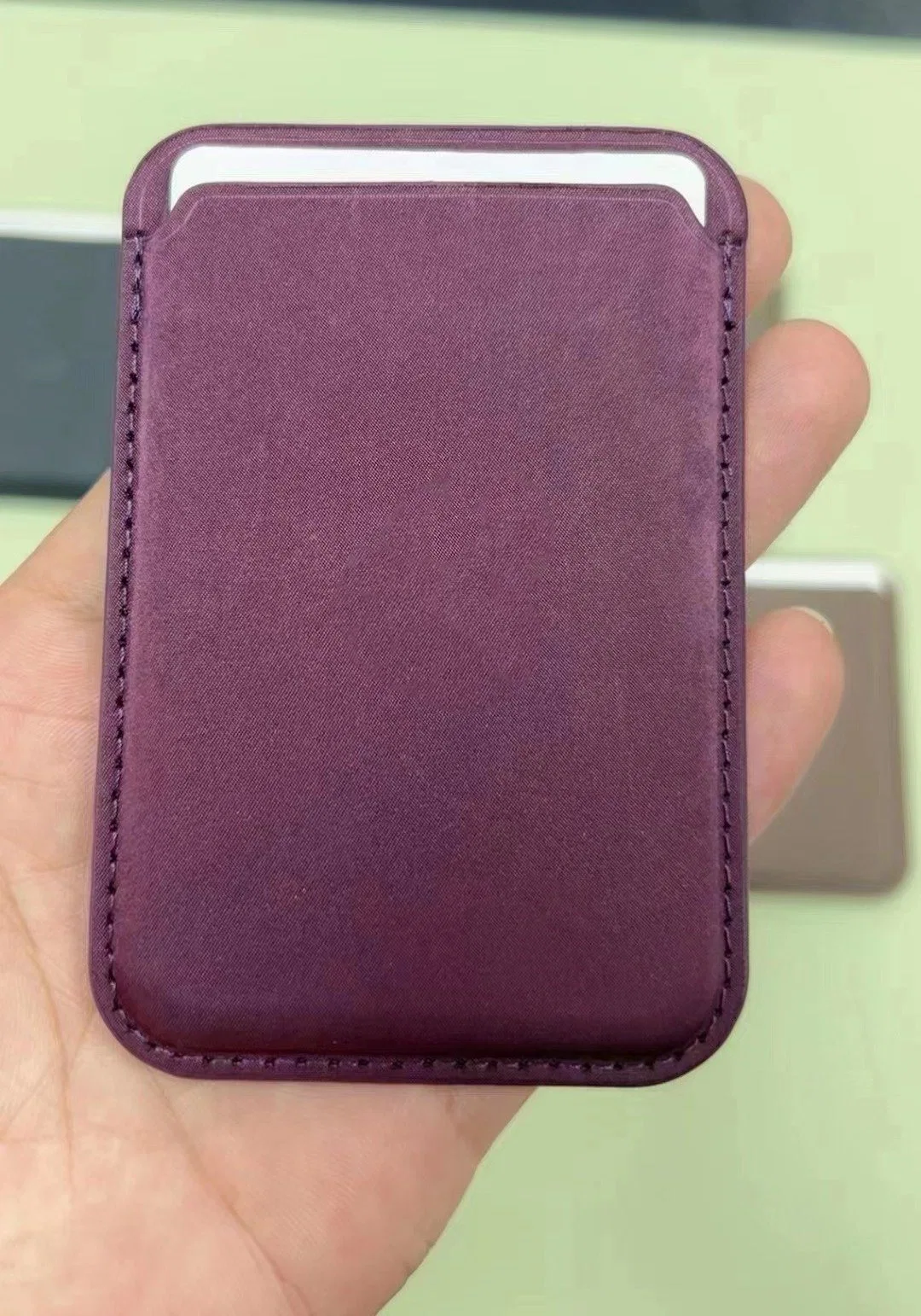 Bestseller Magnetic Leather Phone Wallet Leder Wallet Magnetic Button Kartenhalter Magnet Wallet für iPhone 13, 14, 15